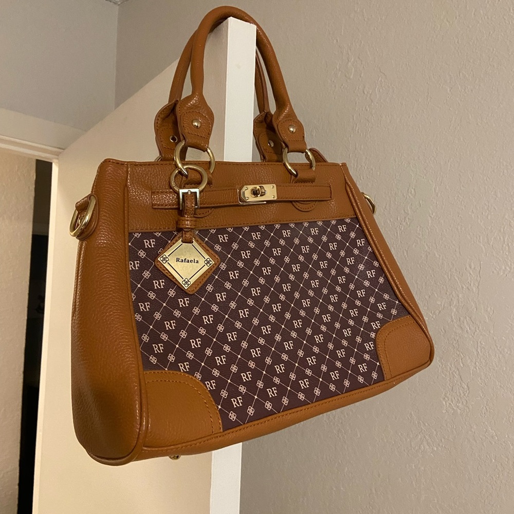 Rafaella Elegant Brown and Tan Satchel